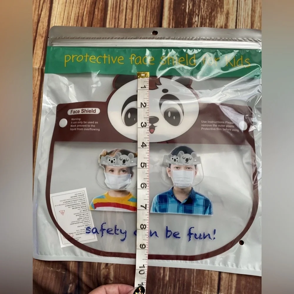 Kids Protective Face Shield Bear Design Anti Fog Craft Art Shield 1PC